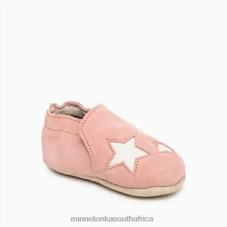 Minnetonka Footwear RNL6F472 Kids Star Infant Bootie Blush