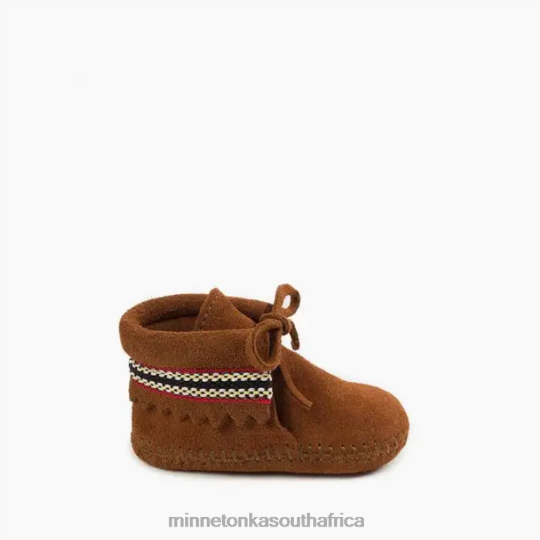Minnetonka Footwear RNL6F484 Kids Braid Bootie Brown