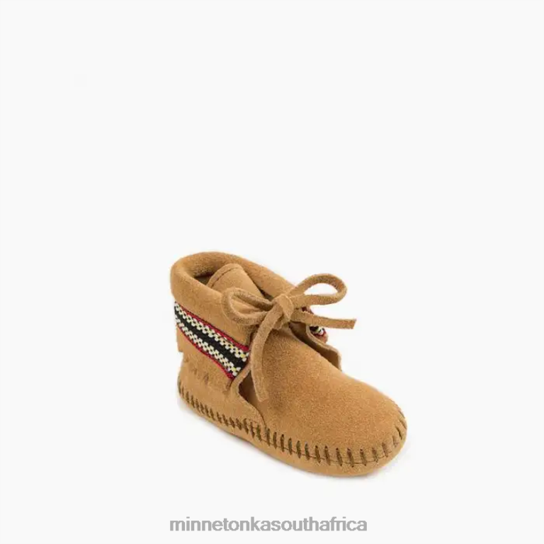 Minnetonka Footwear RNL6F485 Kids Braid Bootie Tan