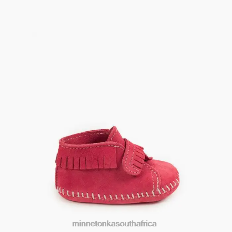 Minnetonka Footwear RNL6F487 Kids Front Strap Bootie Hot Pink