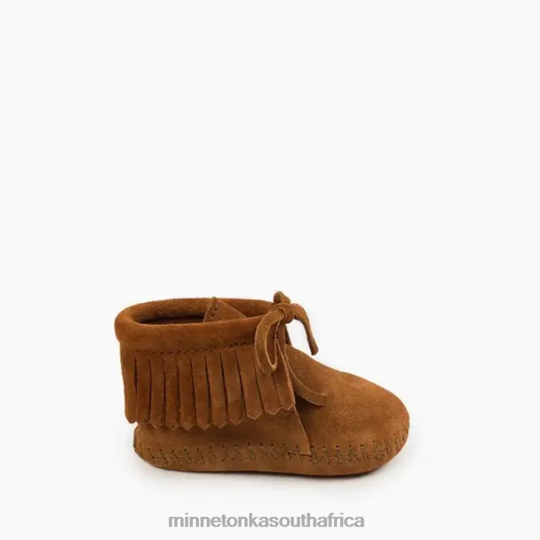 Minnetonka Footwear RNL6F488 Kids Fringe Bootie Brown