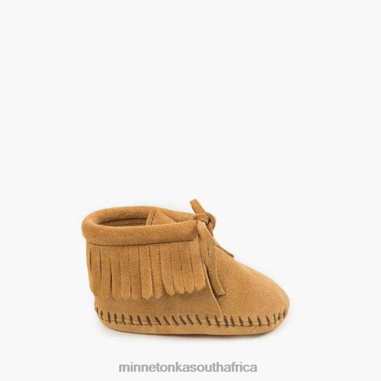 Minnetonka Footwear RNL6F489 Kids Fringe Bootie Tan