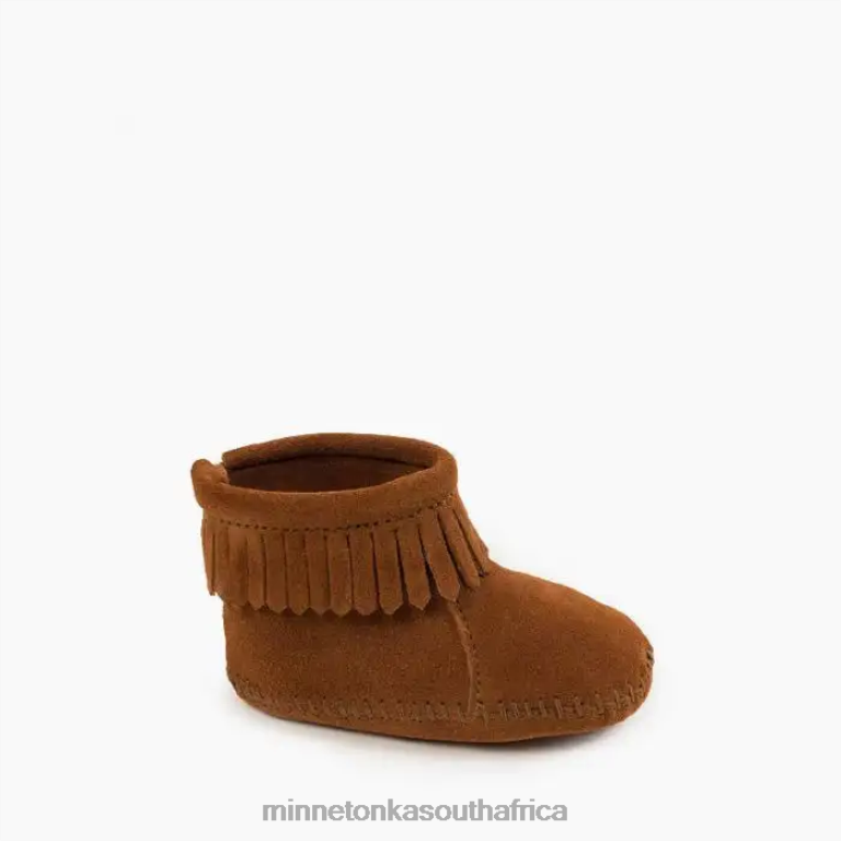 Minnetonka Footwear RNL6F490 Kids Back Flap Bootie Brown