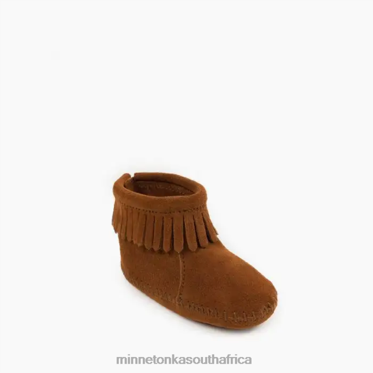 Minnetonka Footwear RNL6F490 Kids Back Flap Bootie Brown