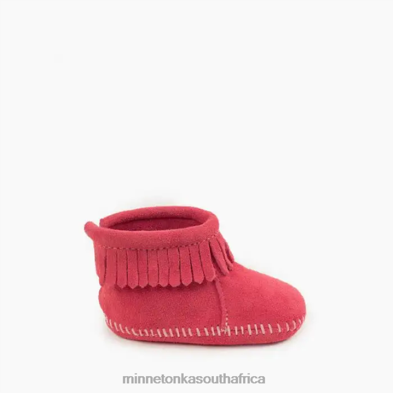 Minnetonka Footwear RNL6F491 Kids Back Flap Bootie Hot Pink
