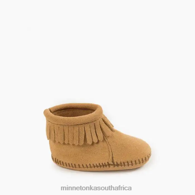 Minnetonka Footwear RNL6F492 Kids Back Flap Bootie Tan
