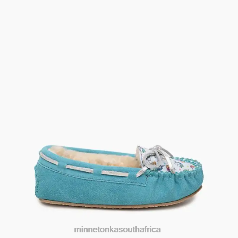 Minnetonka Footwear RNL6F497 Kids Cassie Turquoise Unicorn