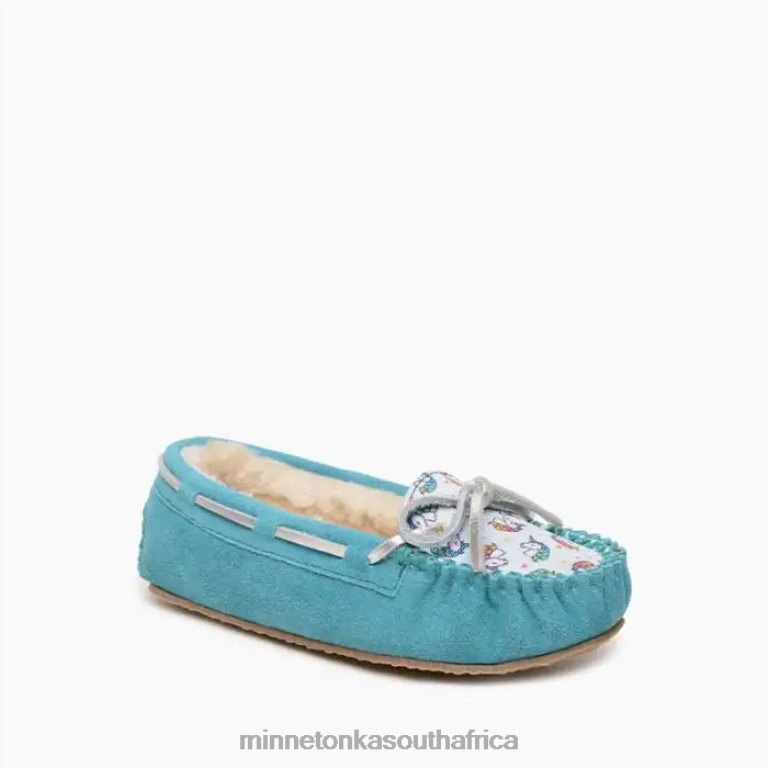 Minnetonka Footwear RNL6F497 Kids Cassie Turquoise Unicorn