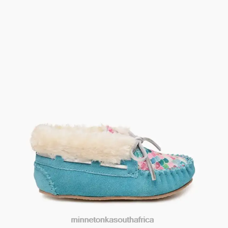 Minnetonka Footwear RNL6F503 Kids Charley Turquoise Mermaid