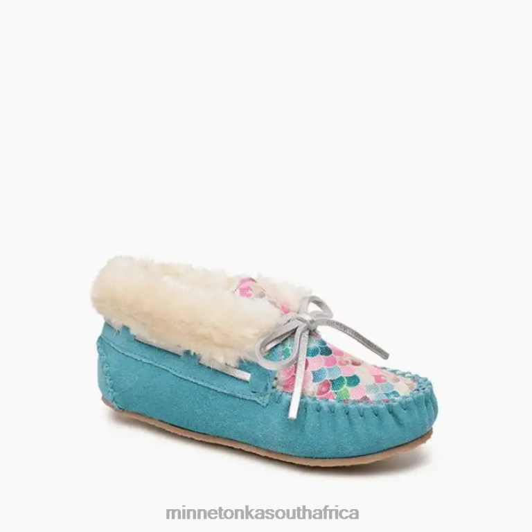 Minnetonka Footwear RNL6F503 Kids Charley Turquoise Mermaid