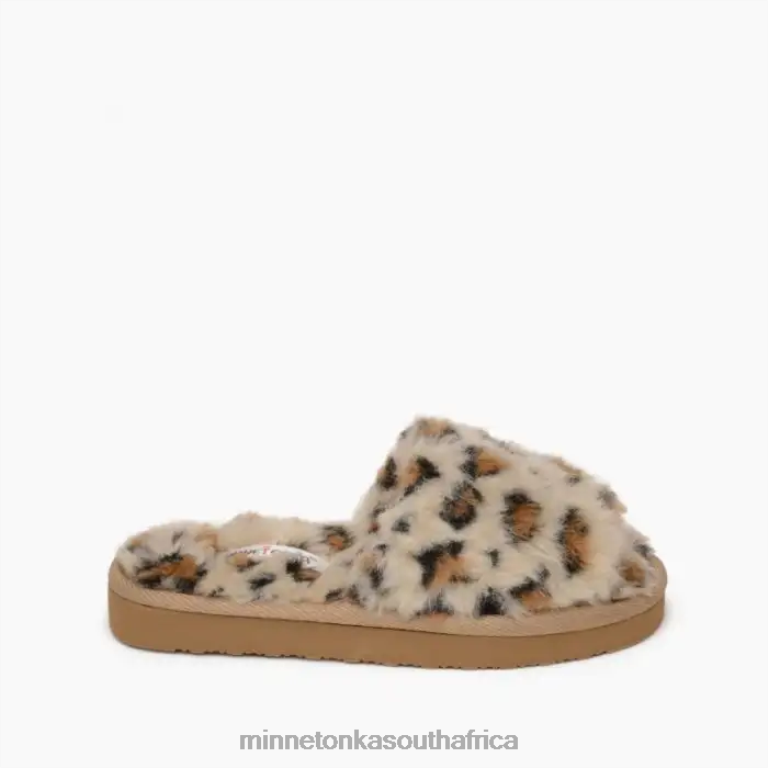 Minnetonka Footwear RNL6F505 Kids Lyla Cream Leopard Print