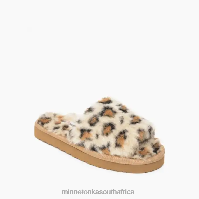 Minnetonka Footwear RNL6F505 Kids Lyla Cream Leopard Print