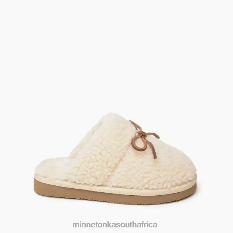 Minnetonka Footwear RNL6F509 Kids Mini Flurry Scuff Cream