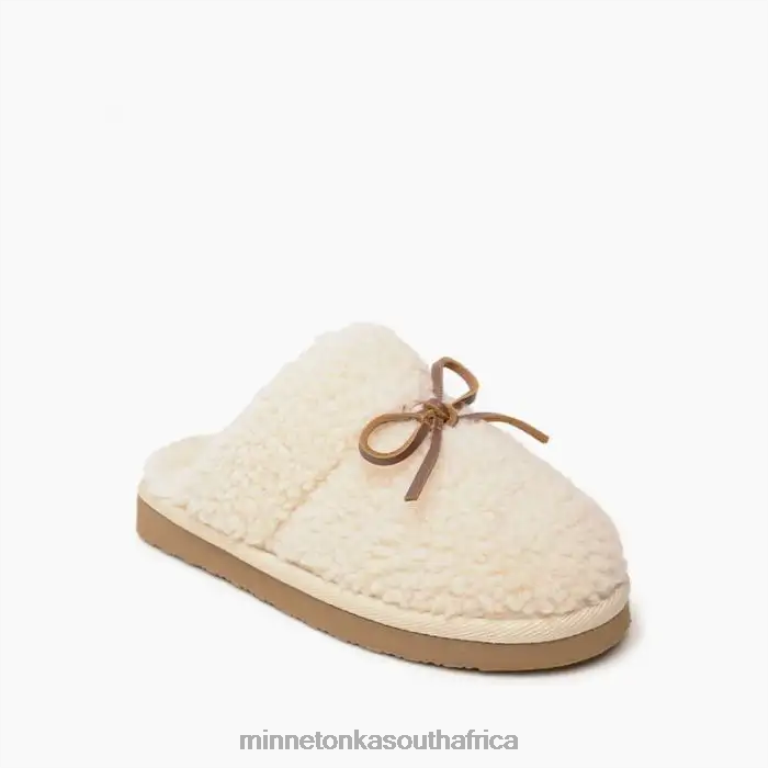 Minnetonka Footwear RNL6F509 Kids Mini Flurry Scuff Cream