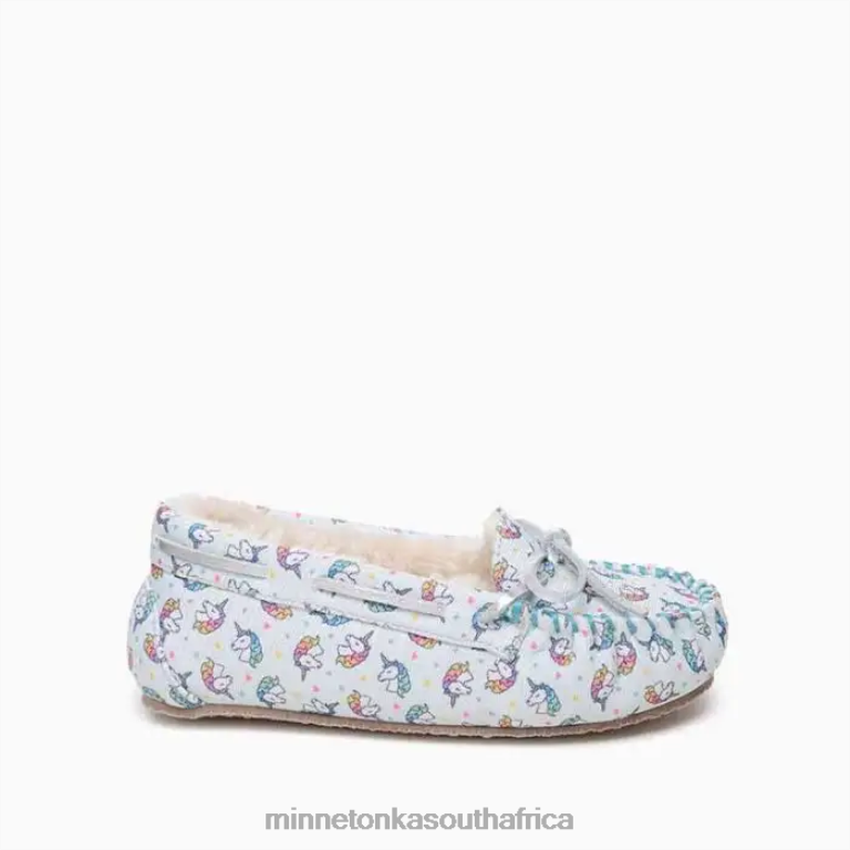 Minnetonka Footwear RNL6F510 Kids Unicorn Moc Blue Unicorn Print