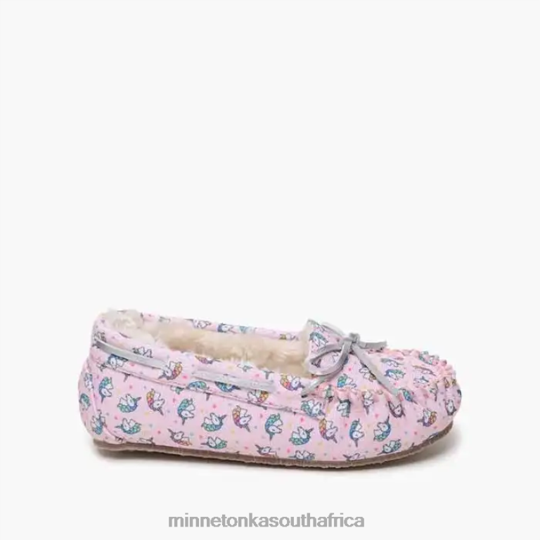 Minnetonka Footwear RNL6F511 Kids Unicorn Moc Pink Unicorn Print