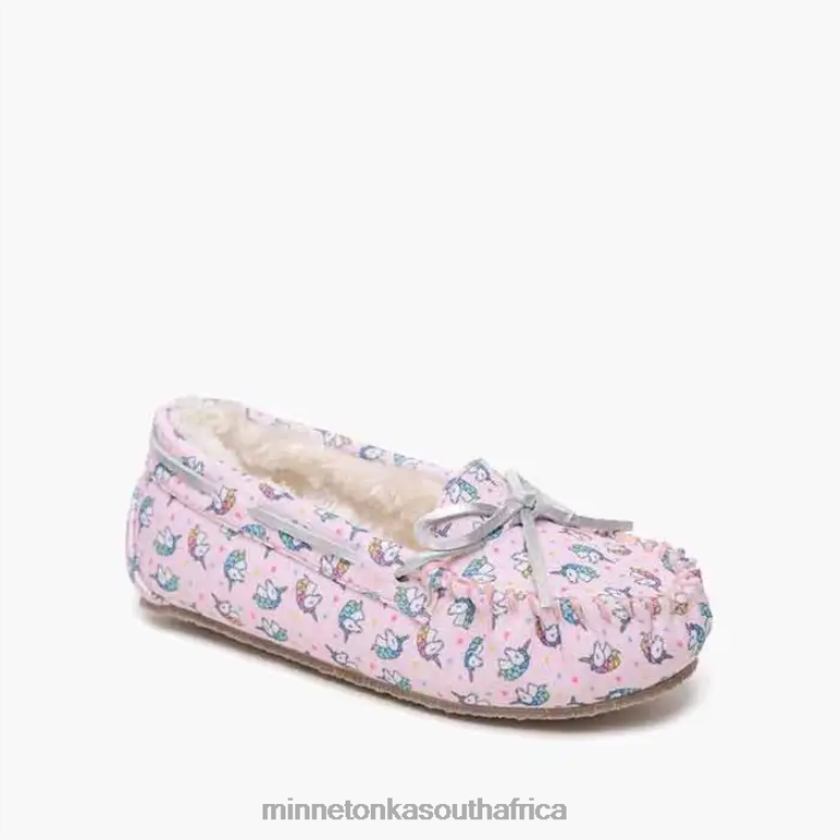 Minnetonka Footwear RNL6F511 Kids Unicorn Moc Pink Unicorn Print