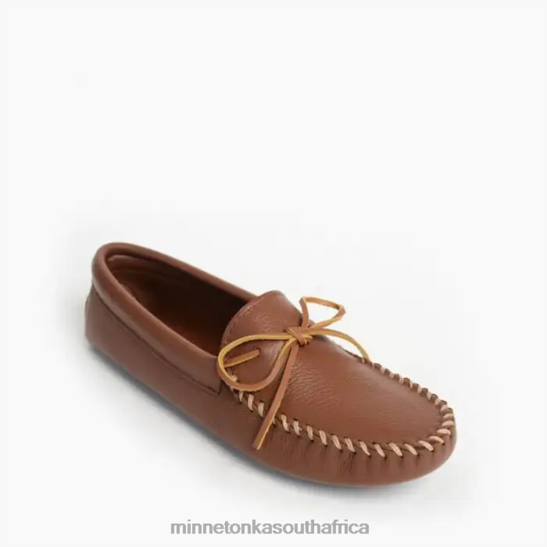 Minnetonka Footwear RNL6F336 Men Double Deerskin Softsole Carmel