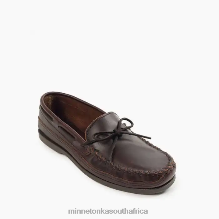 Minnetonka Footwear RNL6F340 Men Essential Hardsole Moc Dark Brown