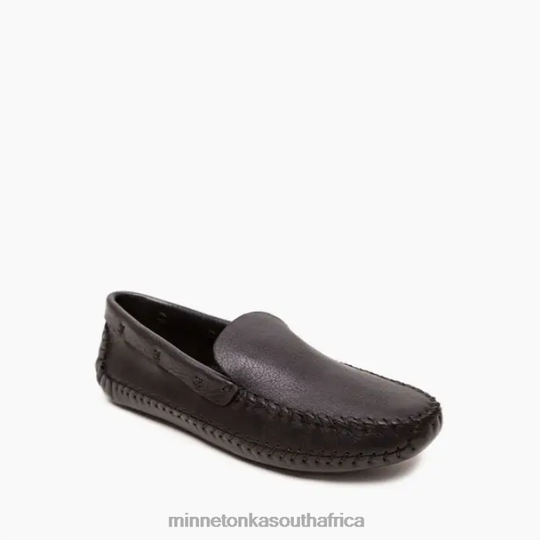 Minnetonka Footwear RNL6F372 Men P.W. Softsole Driving Loafer Black