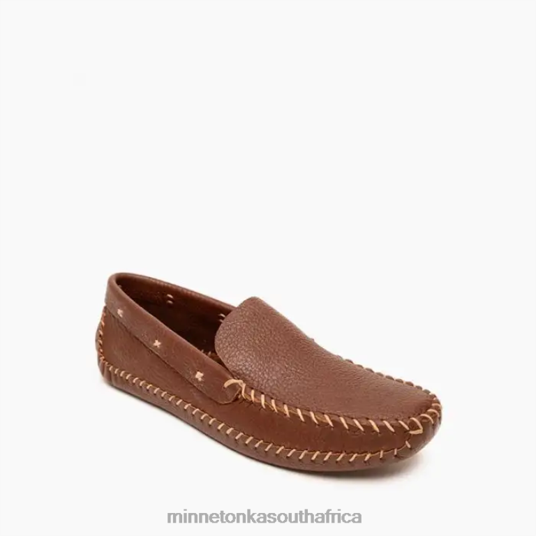 Minnetonka Footwear RNL6F374 Men P.W. Softsole Driving Loafer Brown