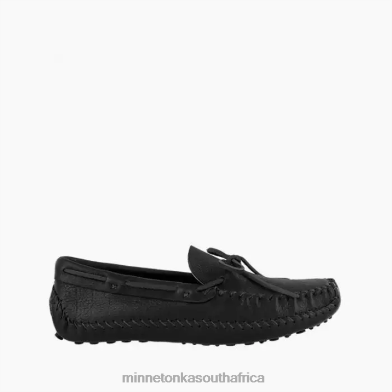 Minnetonka Footwear RNL6F387 Men P.W. Driving Moc Black