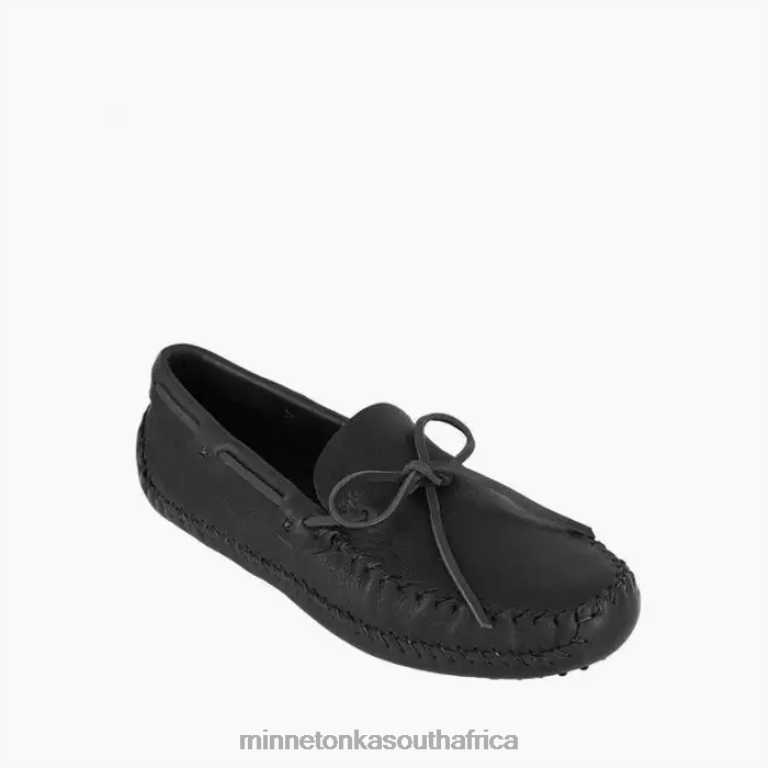 Minnetonka Footwear RNL6F387 Men P.W. Driving Moc Black