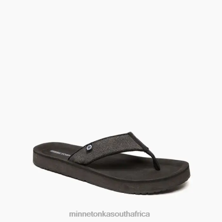 Minnetonka Footwear RNL6F444 Men Heath 1 Black