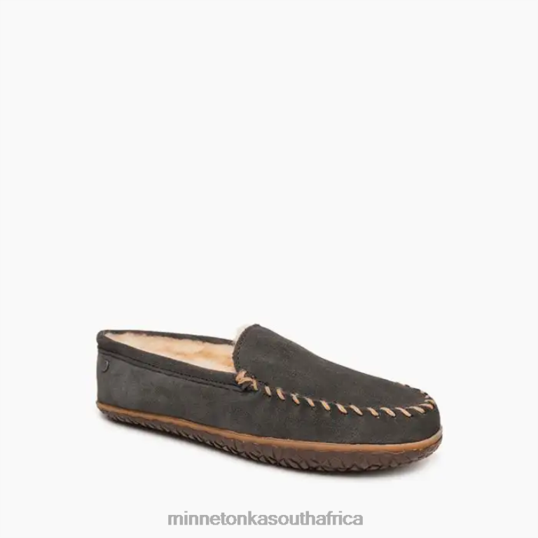 Minnetonka Footwear RNL6F371 Men Sheepskin Tobie Charcoal