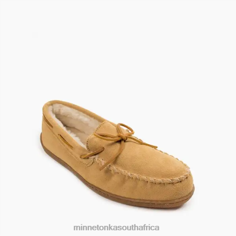 Minnetonka Footwear RNL6F400 Men Pile Lined Hardsole Tan