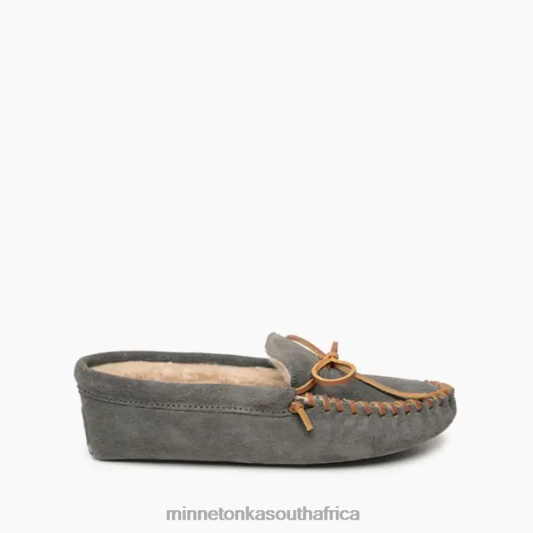 Minnetonka Footwear RNL6F413 Men Pile Lined Softsole Grey