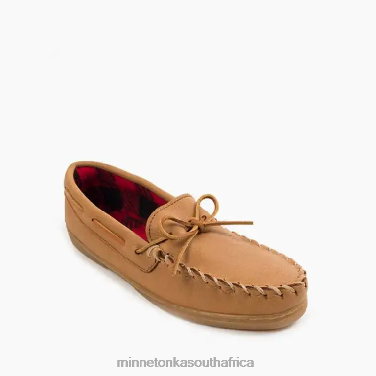 Minnetonka Footwear RNL6F438 Men Moosehide Fleece Moc Natural