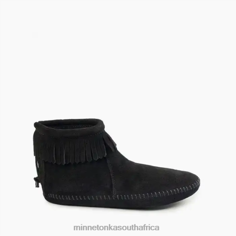Minnetonka Footwear RNL6F7 Women Back Zip Softsole Boot Black