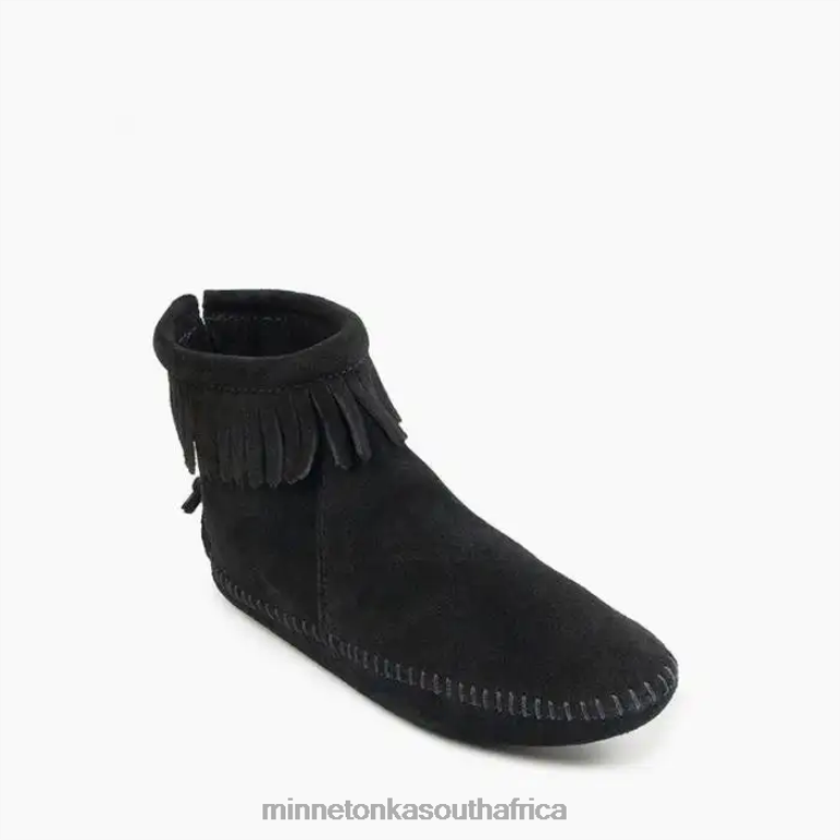 Minnetonka Footwear RNL6F7 Women Back Zip Softsole Boot Black