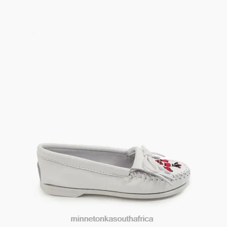 Minnetonka Footwear RNL6F103 Women Thunderbird Boat Moc White