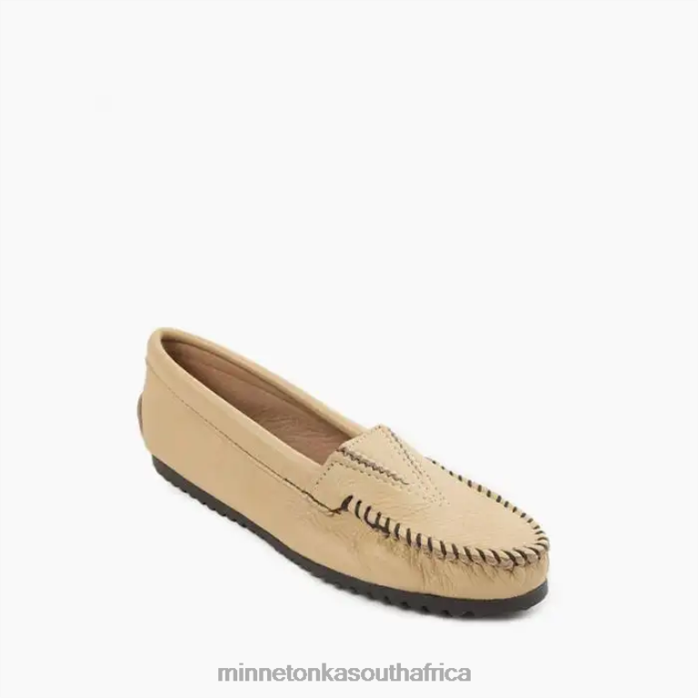 Minnetonka Footwear RNL6F121 Women Deerskin Gore Front Champagne