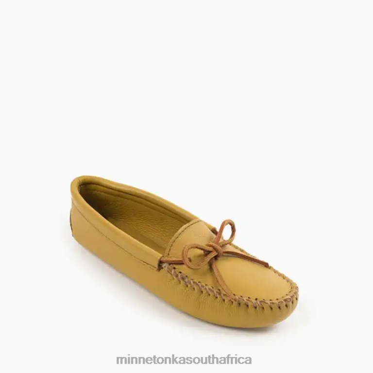 Minnetonka Footwear RNL6F66 Women Double Deerskin Softsole Natural