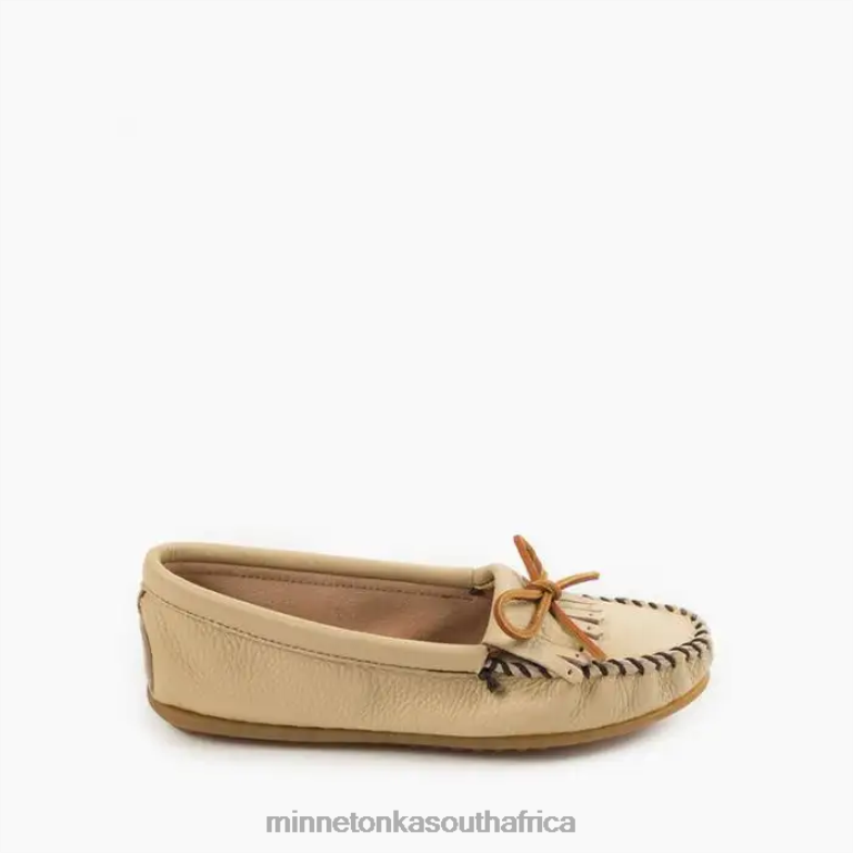 Minnetonka Footwear RNL6F96 Women Deerskin Kilty Champagne