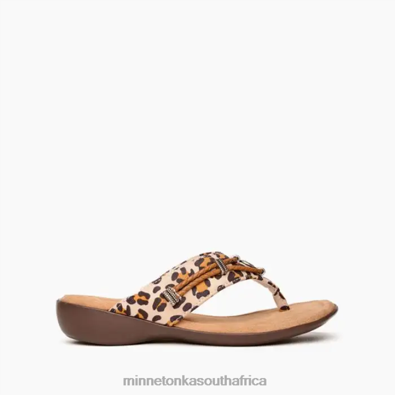 Minnetonka Footwear RNL6F155 Women Silverthorne 360 Cream Leopard Print