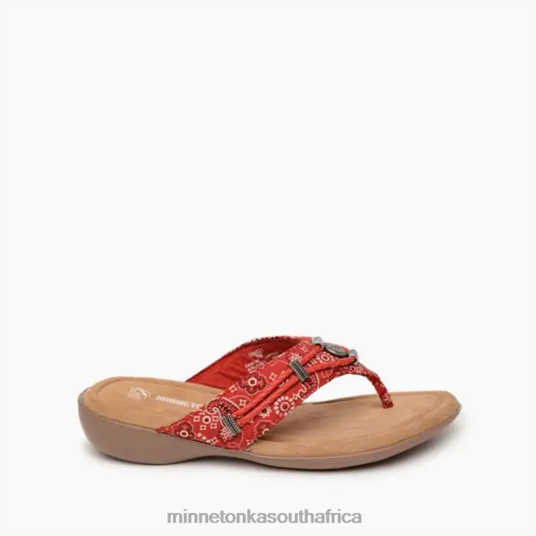 Minnetonka Footwear RNL6F160 Women Silverthorne 360 Red Bandana