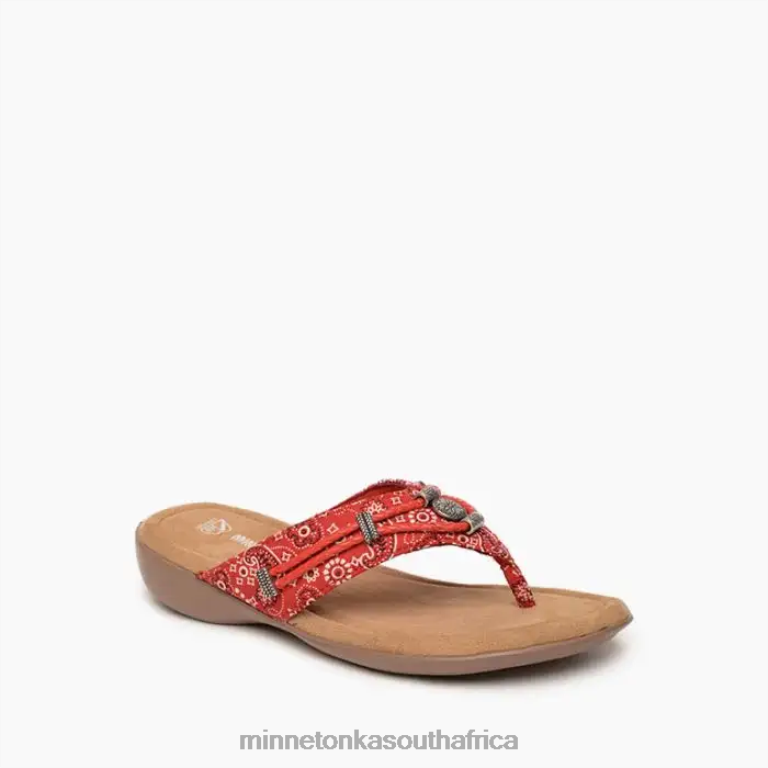 Minnetonka Footwear RNL6F160 Women Silverthorne 360 Red Bandana