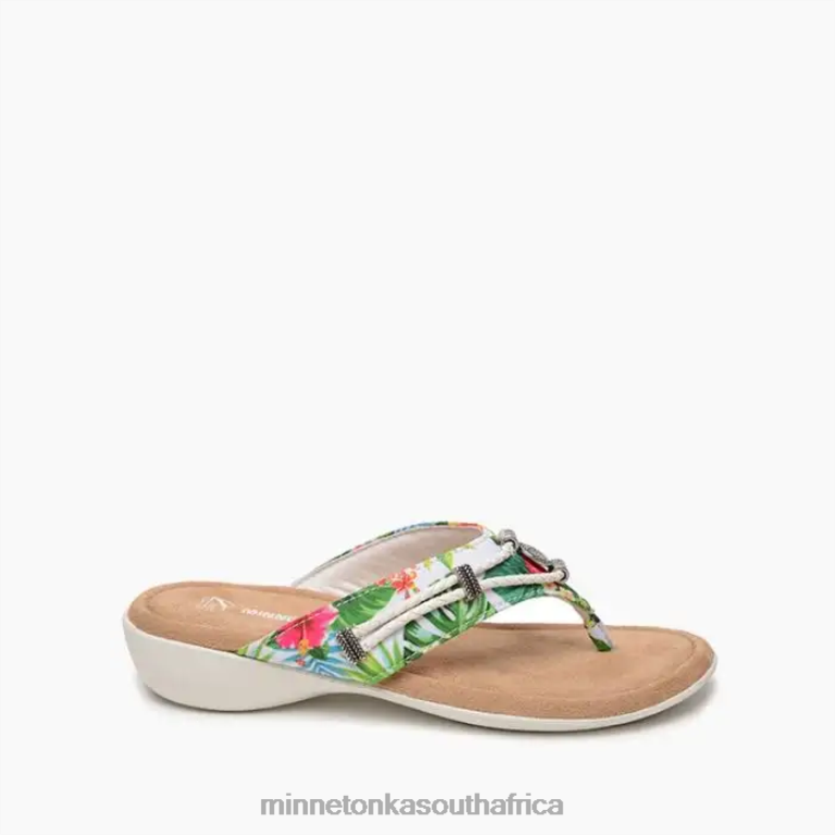 Minnetonka Footwear RNL6F164 Women Silverthorne 360 White Tropical Print