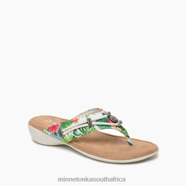 Minnetonka Footwear RNL6F164 Women Silverthorne 360 White Tropical Print