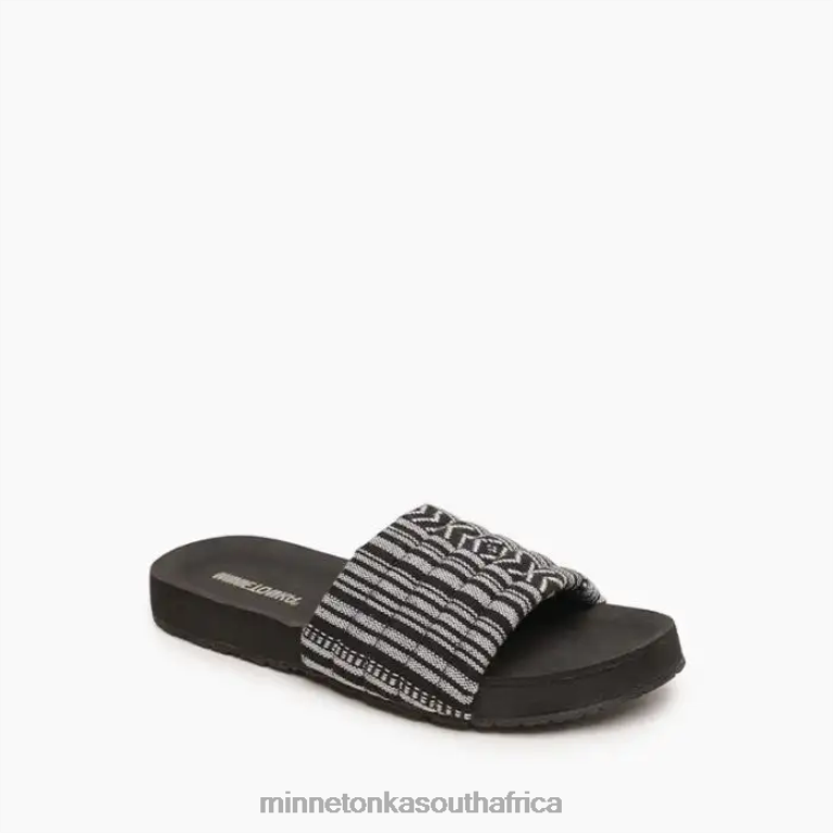Minnetonka Footwear RNL6F175 Women Heidi Black Stripe