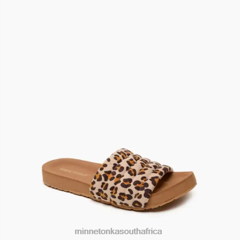 Minnetonka Footwear RNL6F177 Women Heidi Cream Leopard Print