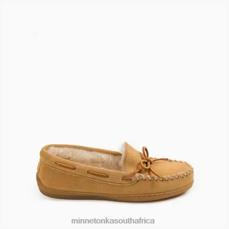 Minnetonka Footwear RNL6F217 Women Pile Lined Hardsole Tan