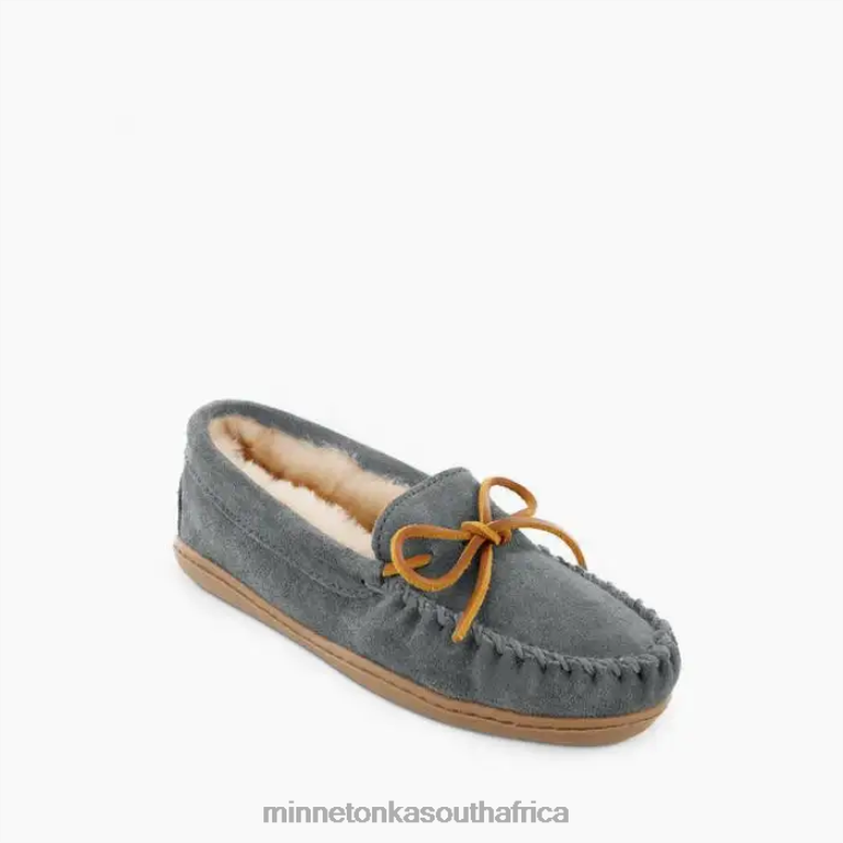 Minnetonka Footwear RNL6F221 Women Sheepskin Hardsole Moc Grey