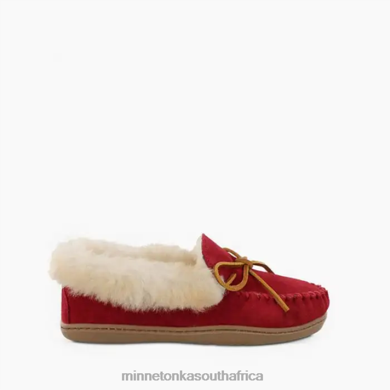 Minnetonka Footwear RNL6F228 Women Alpine Sheepskin Moc Red
