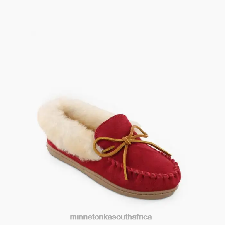 Minnetonka Footwear RNL6F228 Women Alpine Sheepskin Moc Red