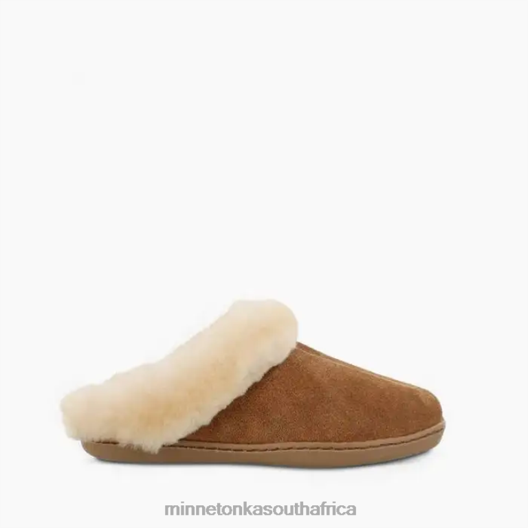 Minnetonka Footwear RNL6F232 Women Sheepskin Mule Golden Tan